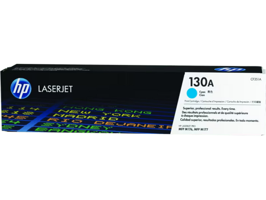 HP [130A] (CF350A/ CF351A/ CF352A/ CF353A) 原廠鐳射碳粉匣 LaserJet Toner Cartridge [黑色 Black/ 青色 Cyan/ 黃色 Yellow/ 品紅色 Magenta]