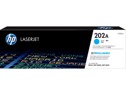 HP [202A] (CF500A/ CF501A/ CF502A/ CF503A) 原廠鐳射碳粉匣 LaserJet Toner Cartridge [黑色 Black/ 青色 Cyan/ 黃色 Yellow/ 洋紅色 Magenta]