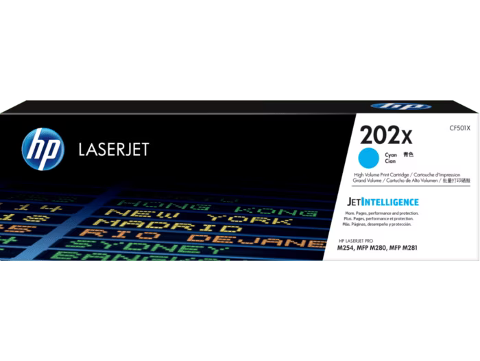 HP [202X] (CF500X/ CF501X/ CF502X/ CF503X) 原廠鐳射碳粉匣 LaserJet Toner Cartridge [黑色 Black/ 青色 Cyan/ 黃色 Yellow/ 品紅色 Magenta]