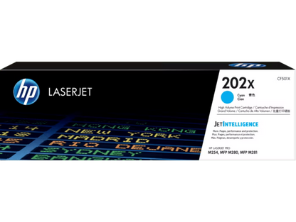 HP [202X] (CF500X/ CF501X/ CF502X/ CF503X) 原廠鐳射碳粉匣 LaserJet Toner Cartridge [黑色 Black/ 青色 Cyan/ 黃色 Yellow/ 品紅色 Magenta]