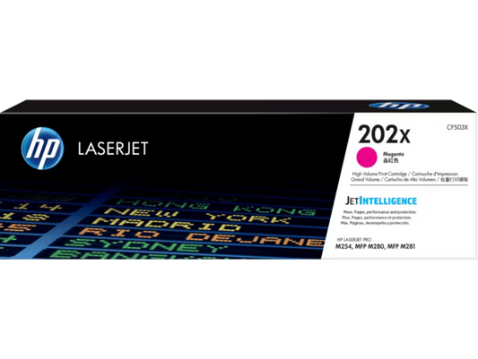 HP [202X] (CF500X/ CF501X/ CF502X/ CF503X) 原廠鐳射碳粉匣 LaserJet Toner Cartridge [黑色 Black/ 青色 Cyan/ 黃色 Yellow/ 品紅色 Magenta]