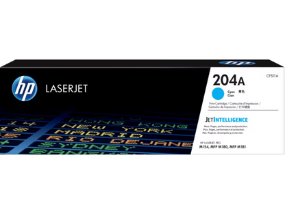 HP [204A] (CF510A/ CF511A/ CF512A/ CF513A) 原廠鐳射碳粉匣 LaserJet Toner Cartridge  [黑色 Black/ 青色 Cyan/ 黃色 Yellow/ 品紅色 Magenta]