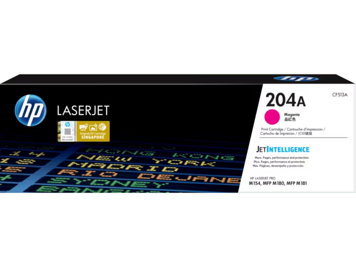 HP [204A] (CF510A/ CF511A/ CF512A/ CF513A) 原廠鐳射碳粉匣 LaserJet Toner Cartridge  [黑色 Black/ 青色 Cyan/ 黃色 Yellow/ 品紅色 Magenta]