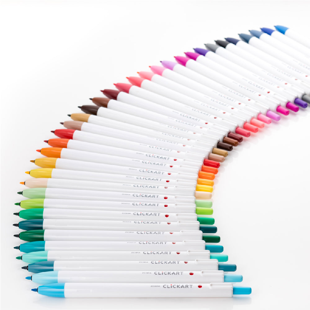 Zebra CLICKART 0.6mm 水性筆套裝 Water-based Marker [Standard 12 Colours Set]