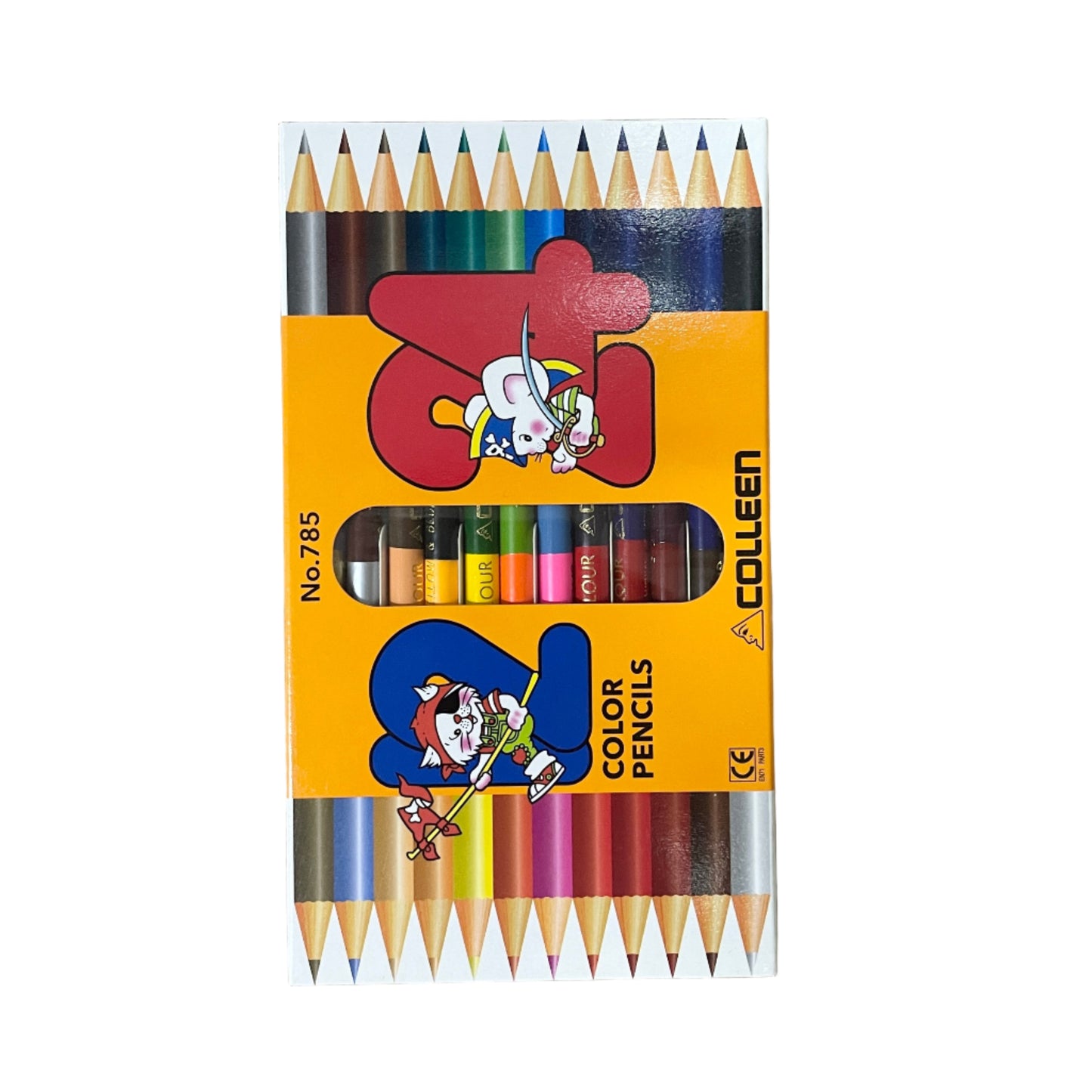克麗 COLLEEN 雙頭木顏色筆 Twin Headed Coloured pencils (24色 Colours)