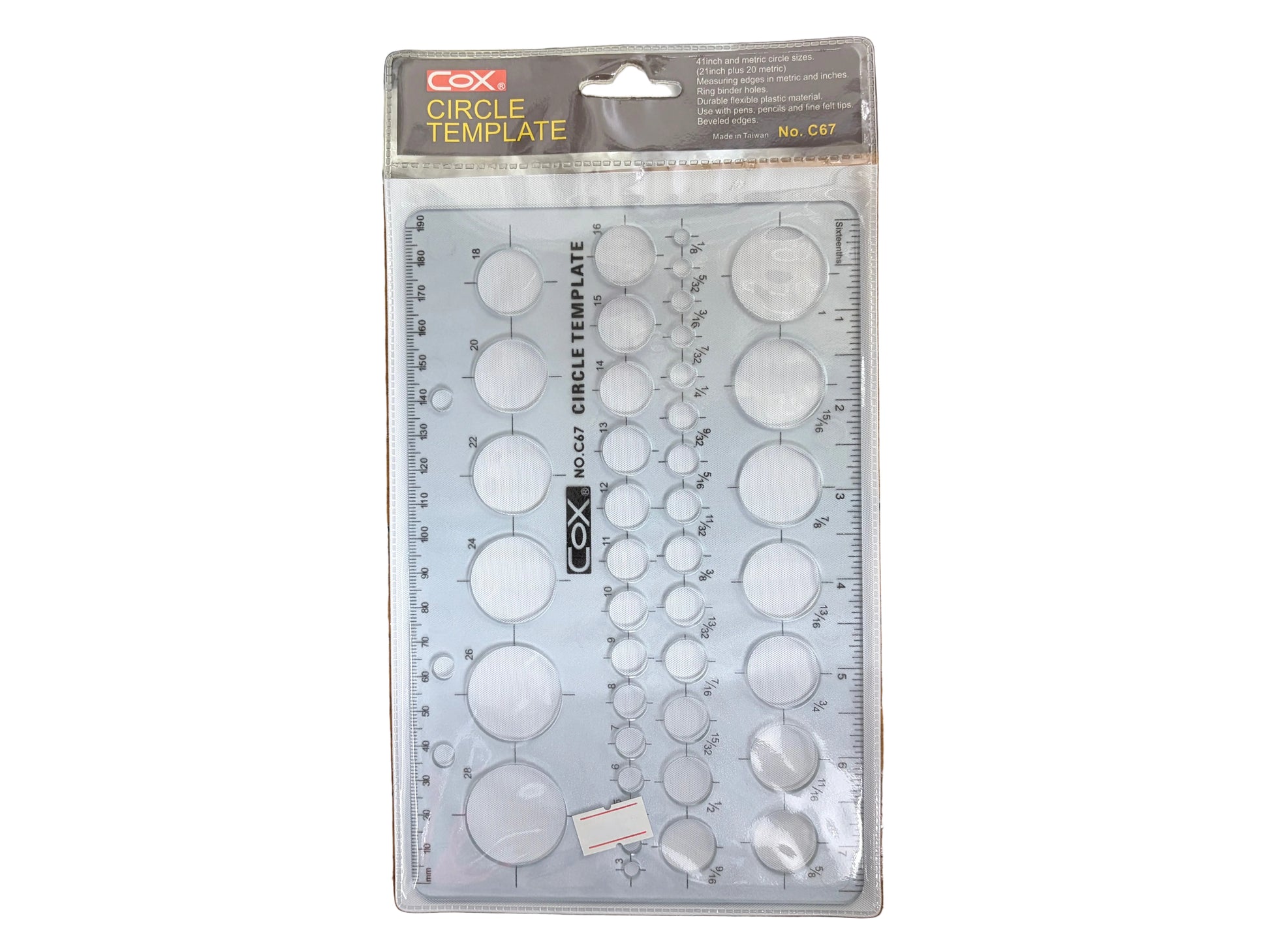 COX 圓圈板尺 Circle Template [No. C67]