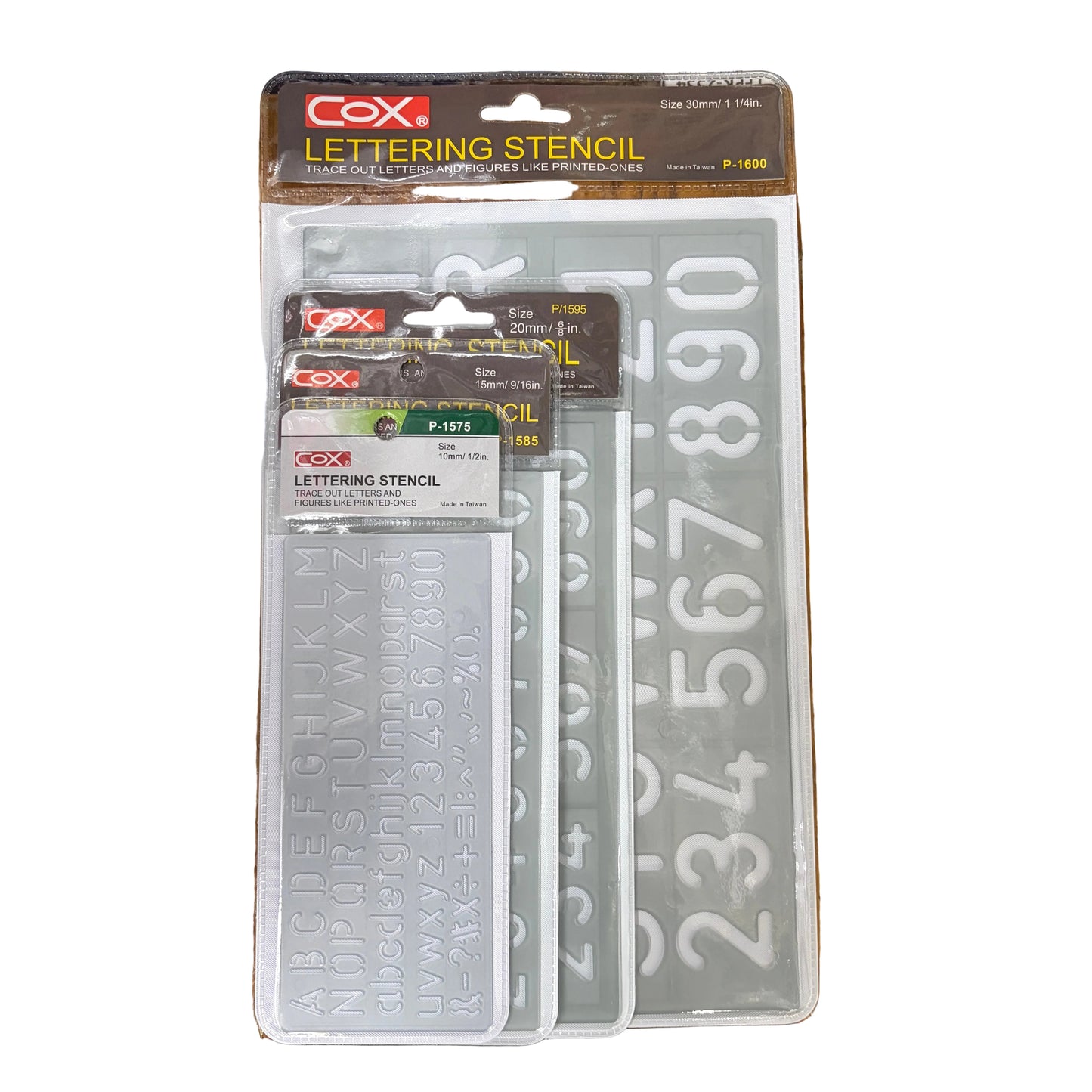 COX 字母尺 Lettering Stencil [10mm /15mm/ 20mm/ 30mm/ 50mm/ 100mm]