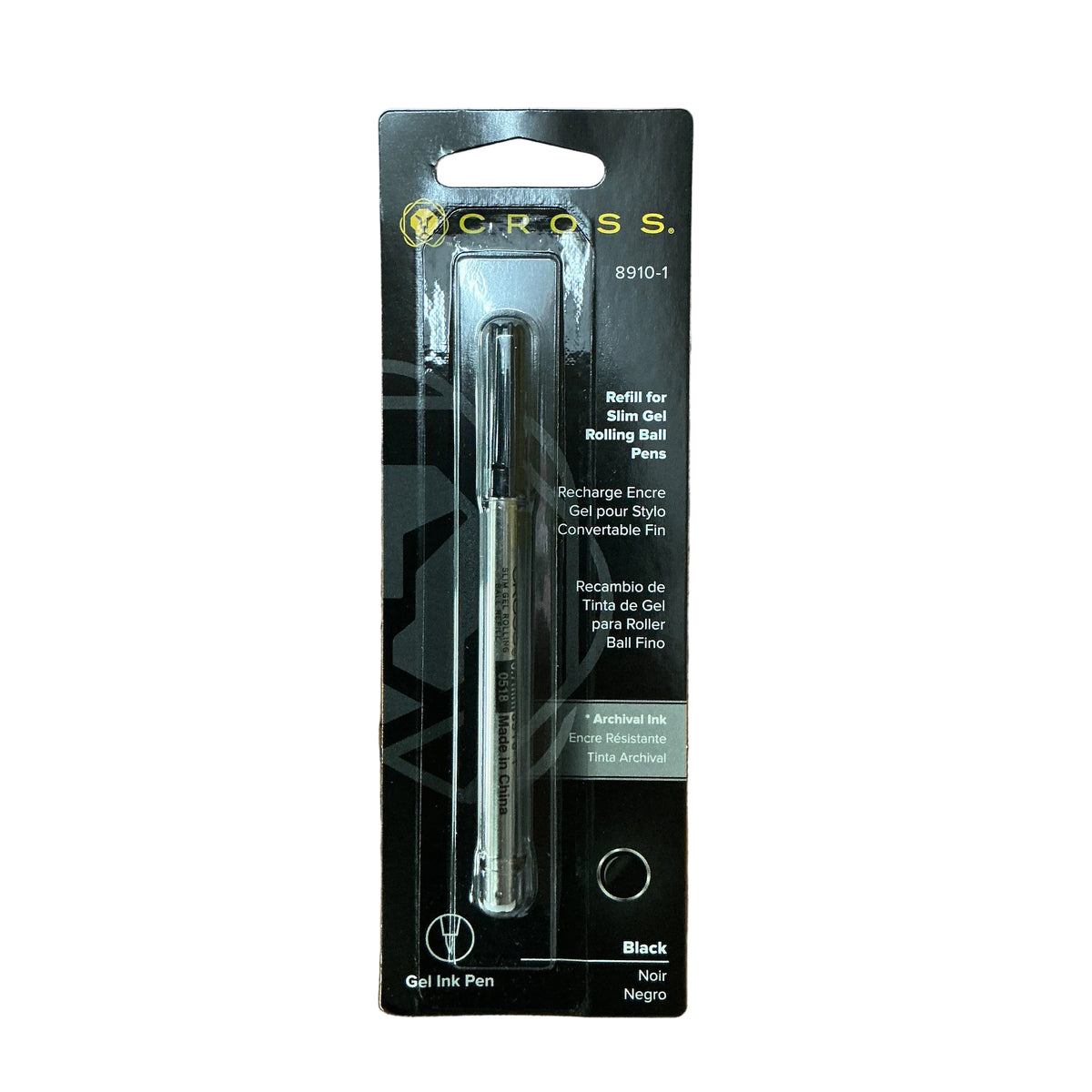 CROSS 走珠筆芯 Gel Rollerball Pen Refill -[Slim Gel / Gel | 黑-Black / 藍-Blue]