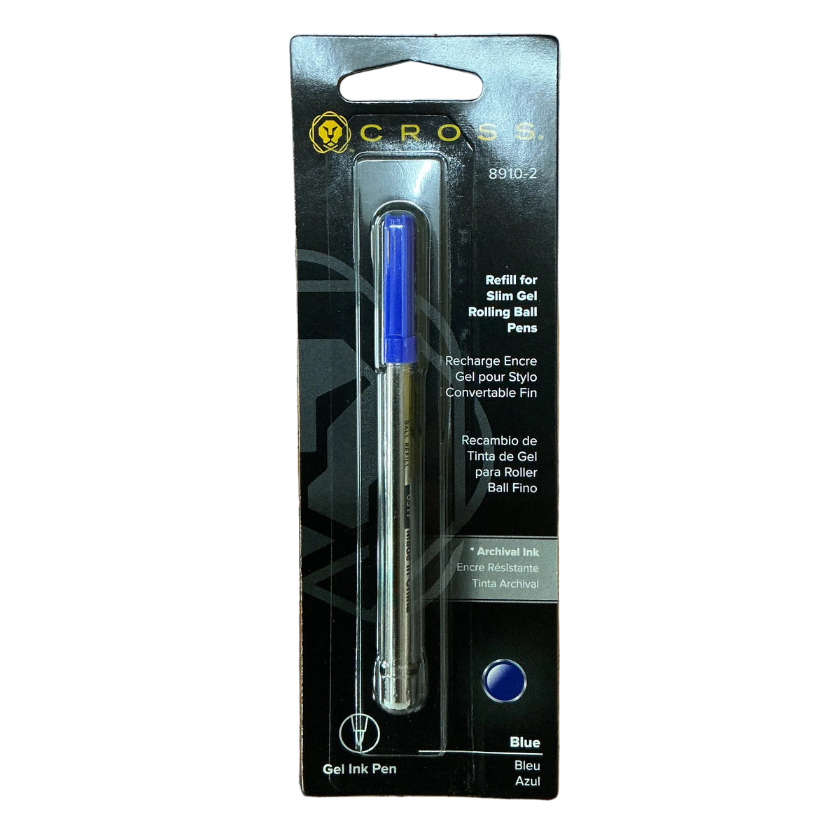 CROSS 走珠筆芯 Gel Rollerball Pen Refill -[Slim Gel / Gel | 黑-Black / 藍-Blue]