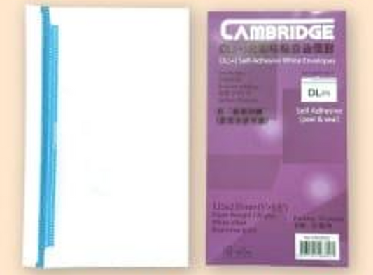 Cambridge 自動粘貼白信封 Self-Adhesive White Envelopes [DL(+) | CE0002]
