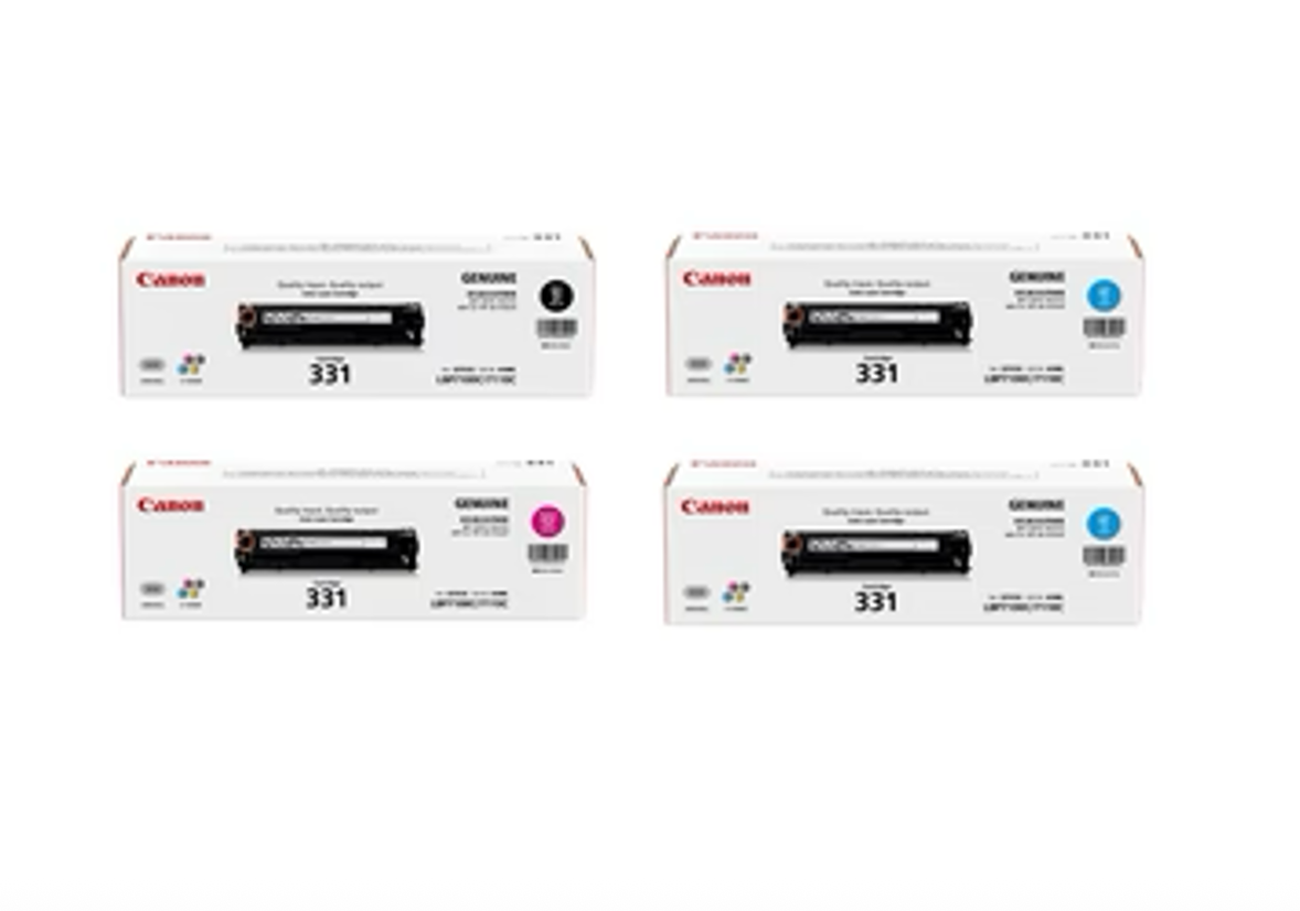 Canon [Cartridge 331BK / Cartridge 331C / Cartridge 331M /  Cartridge 331Y] 黑色 Black / 靛藍色 Cyan / 洋紅色 Magenta / 黃色 Yellow 打印機碳粉盒