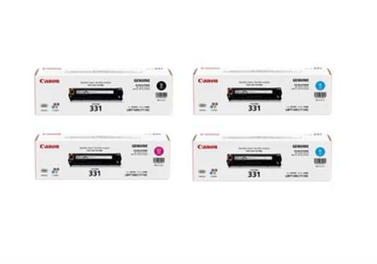 Canon [Cartridge 331BK / Cartridge 331C / Cartridge 331M /  Cartridge 331Y] 黑色 Black / 靛藍色 Cyan / 洋紅色 Magenta / 黃色 Yellow 打印機碳粉盒