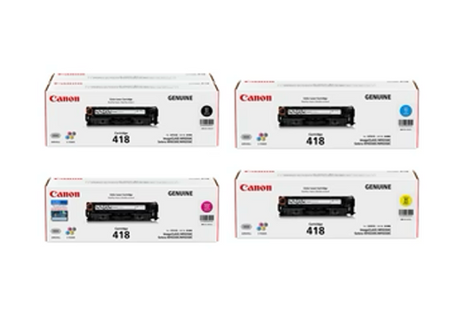 Canon [Cartridge 418BK / Cartridge 418C / Cartridge 418M /  Cartridge 418Y] 黑色 Black / 靛藍色 Cyan / 洋紅色 Magenta / 黃色 Yellow 打印機碳粉盒