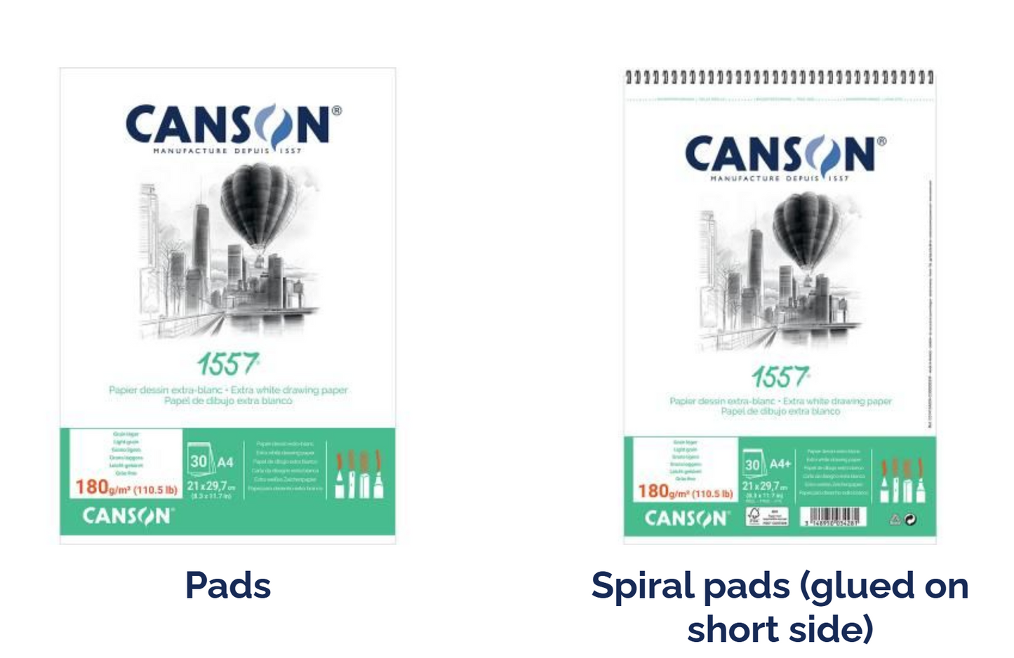Canson 1557 素描畫簿 Sketch book -[120gsm-50sheets / 180gsm-30sheets | A4 / A3]