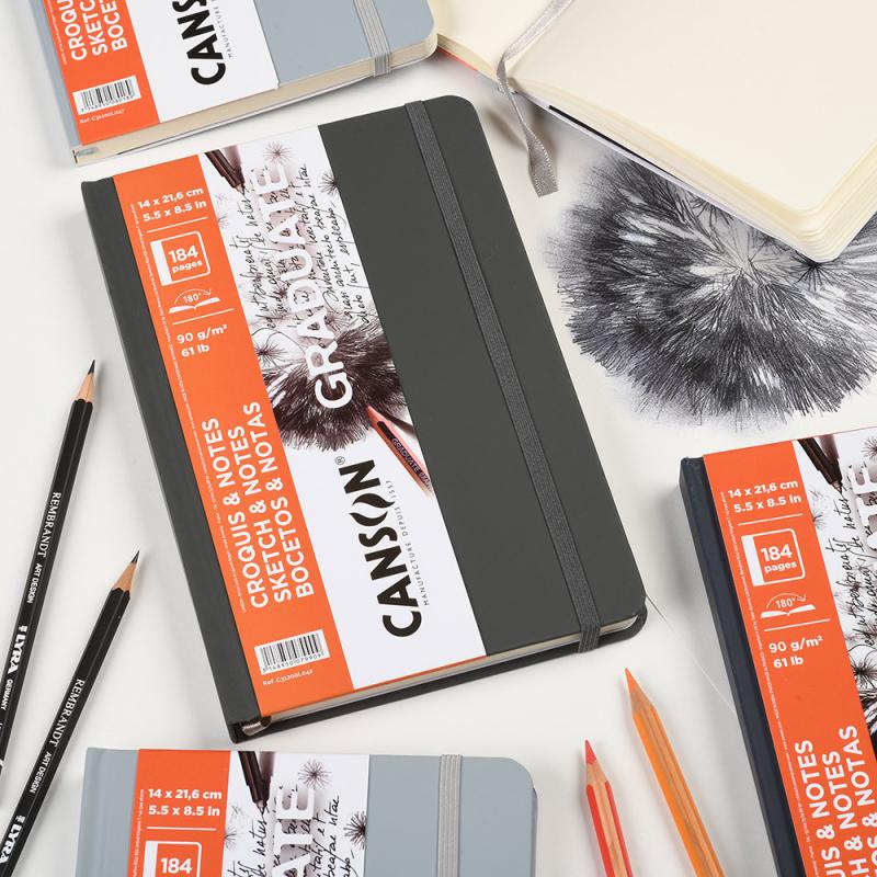 Canson 多用途畫簿 Graduate Sketch & Notes Book -[90gsm | 5.5" x 8.5" | 92 Sheets]