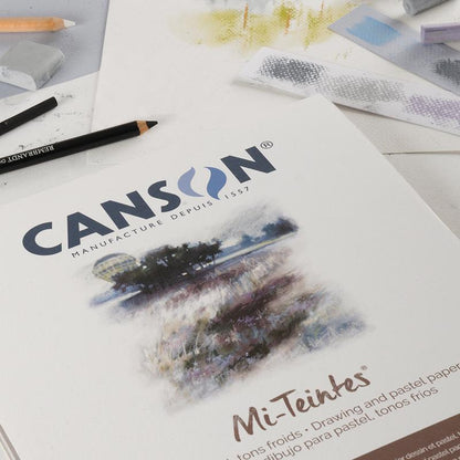 Canson Mi-Teintes® 專業粉畫簿 [灰色系] [Grey tones] Sketch book -[160gsm | 24x32cm | 20 Sheets]