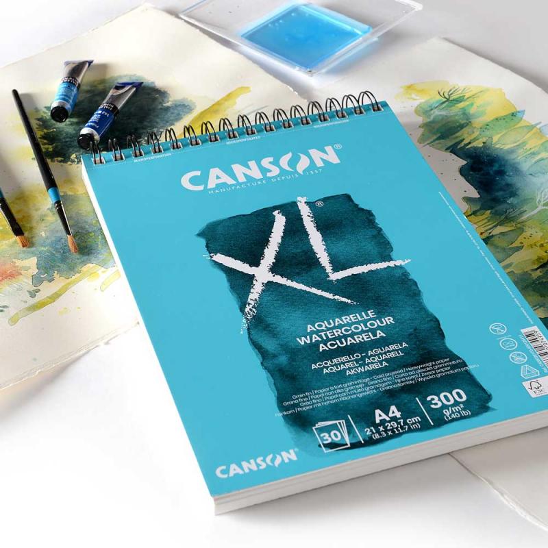 Canson XL® 水彩畫簿 Watercolour Sketch book -[300gsm | A4 | 30sheets]