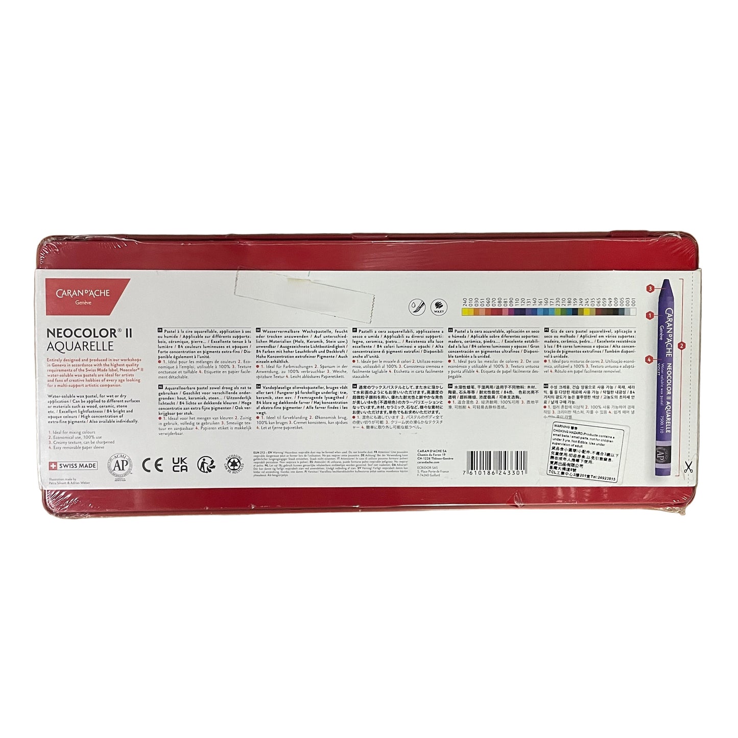 Caran d'Ache NEOCOLOR II AQUARELLE 水溶性蠟筆 Water Soluble Wax Pastels (10/ 30/ 40 色 colours)