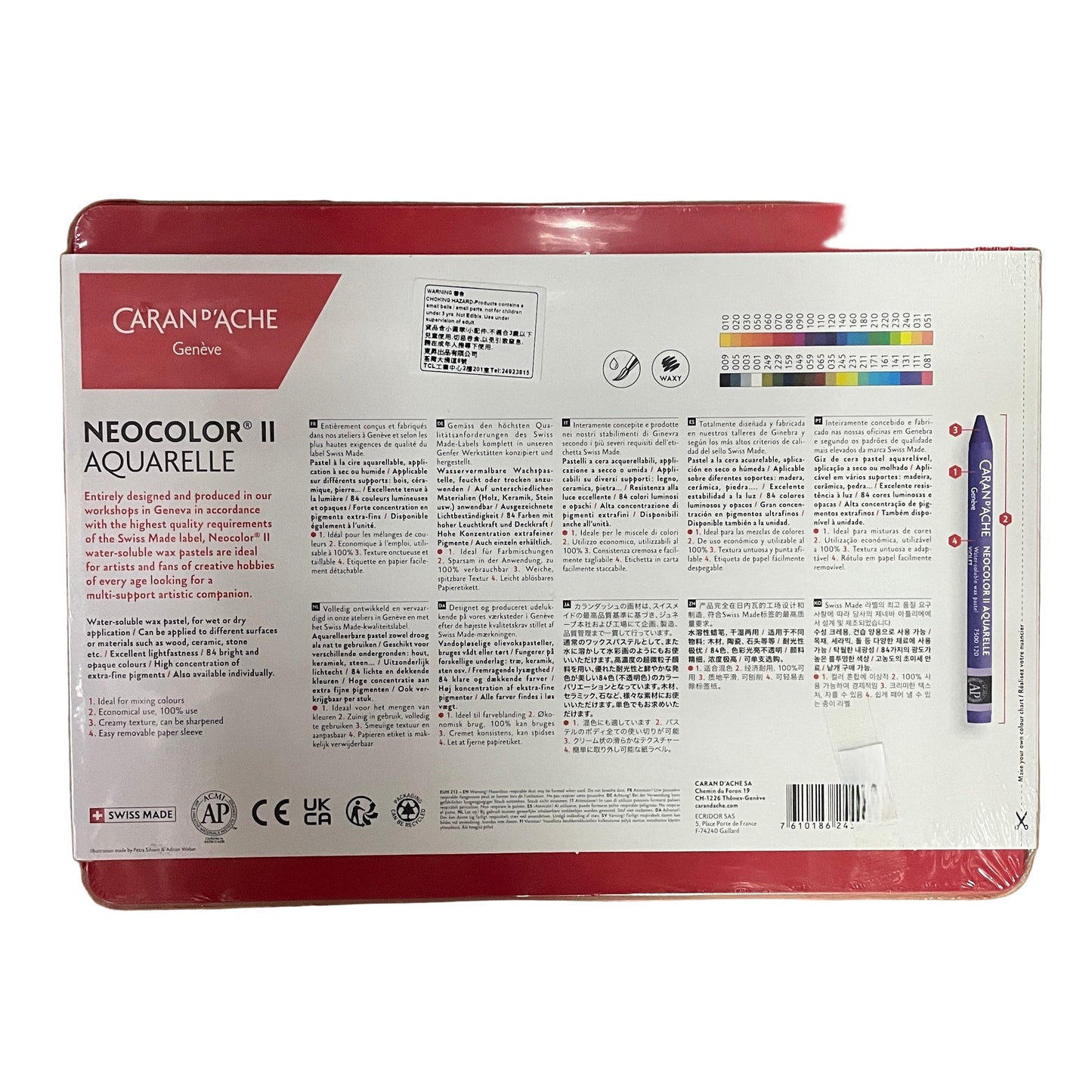 Caran d'Ache NEOCOLOR II AQUARELLE 水溶性蠟筆 Water Soluble Wax Pastels (10/ 30/ 40 色 colours)