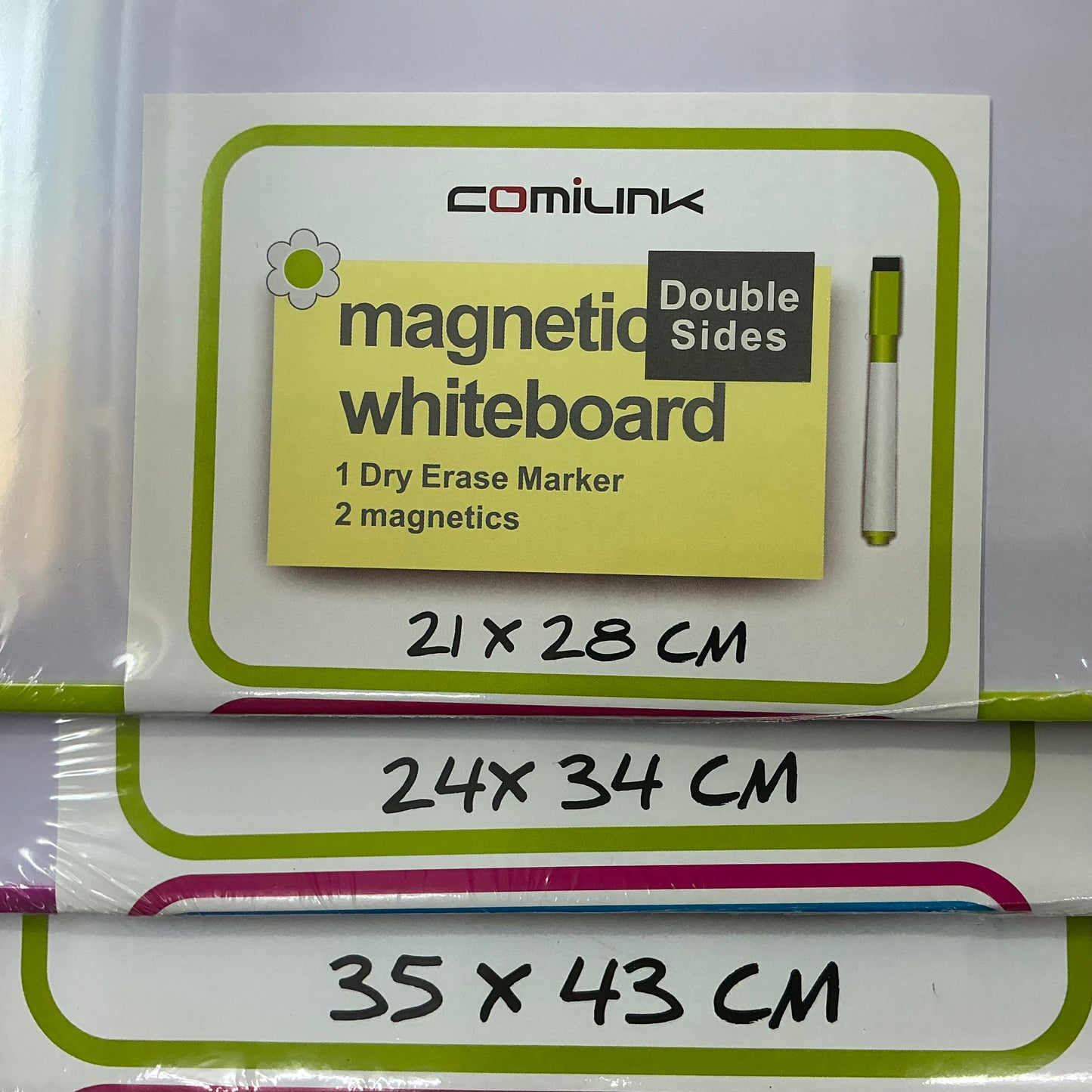 Comilink 白板 Magnetic Whiteboard [21x28/ 24x34 / 35x43cm] 顏色隨機