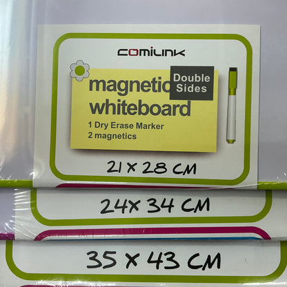 Comilink 白板 Magnetic Whiteboard [21x28/ 24x34 / 35x43cm] 顏色隨機