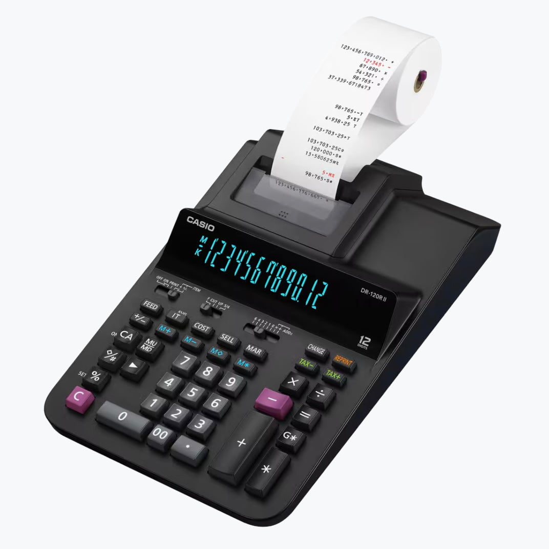CASIO [DR-120RII-BK] 打印計數機 12-digit Printing Calculator