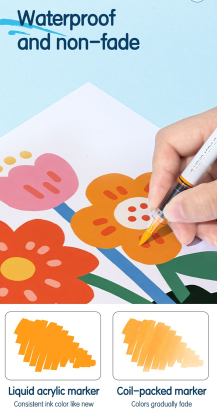 Deli 液體亞加力馬克筆 Liquid acrylic marker (36 色 colours) -[CI99-36]24 色 colours) -[C199-24]