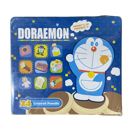 Ellon 多啦A夢 Doraemon - 24色鐵盒木顏色筆 Coloured pencils