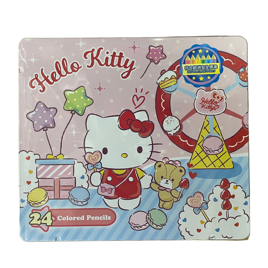 Ellon Hello Kitty - 24色鐵盒木顏色筆 Coloured pencils