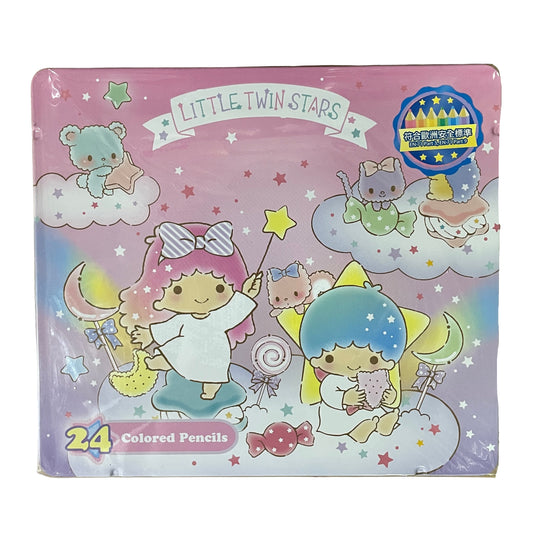 Ellon Little Twin Stars - 24色鐵盒木顏色筆 Coloured pencils