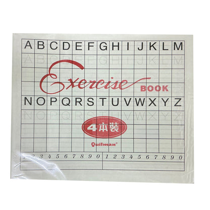 Exercise book copybook -English 學生（英文字母）練習簿- 4本裝 capital block 大階