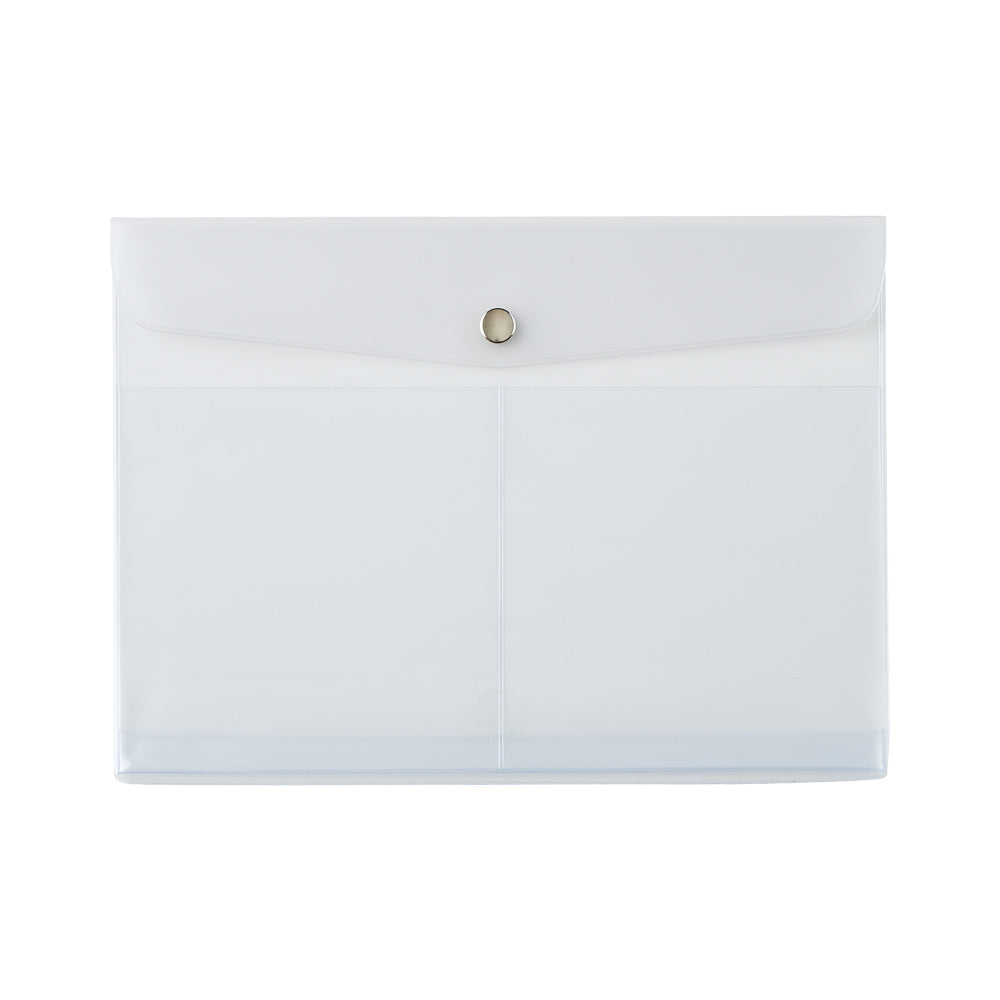 LIHIT LAB A5抗菌鈕扣文件袋 [橫開] A5 Envelope Case [Side-opening] [F-7744]