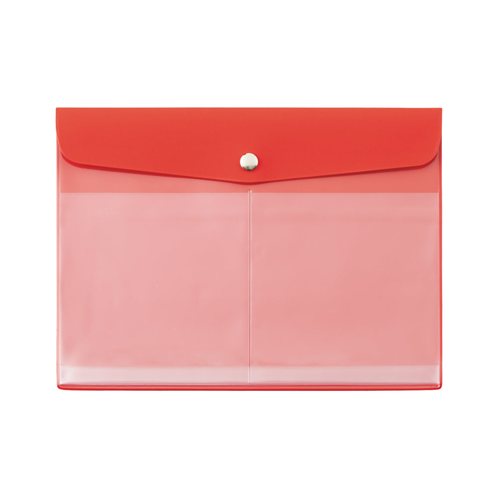 LIHIT LAB A5抗菌鈕扣文件袋 [橫開] A5 Envelope Case [Side-opening] [F-7744]