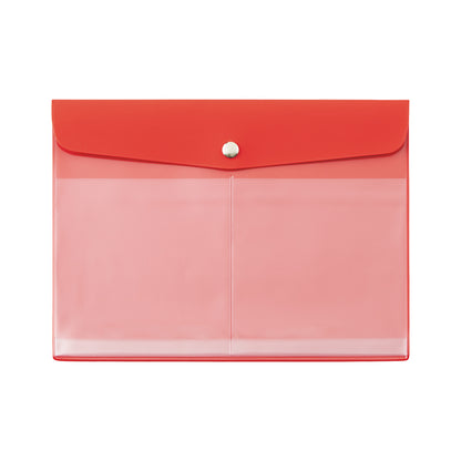 LIHIT LAB A5抗菌鈕扣文件袋 [橫開] A5 Envelope Case [Side-opening] [F-7744]