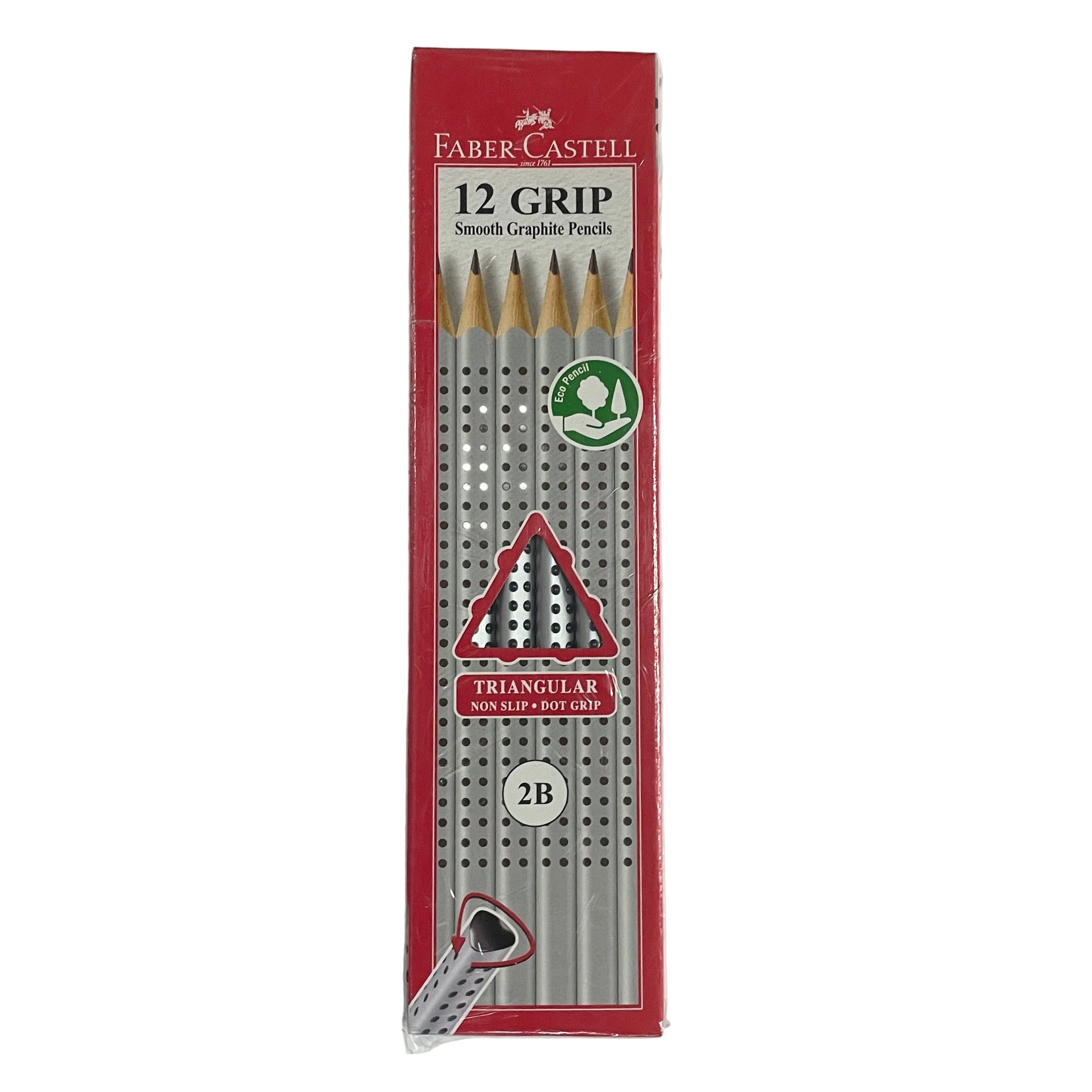 Faber-Castell 2B 三角掃描鉛筆 GRIP Smooth Graphite Pencils (12 枝 pieces)