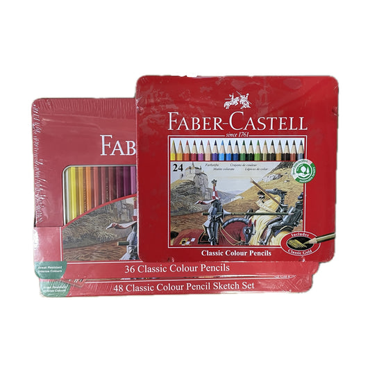 Faber-Castell 鐵盒木顏色筆 Classic colour pencils with metal case (24/ 36/ 48 色 colours)