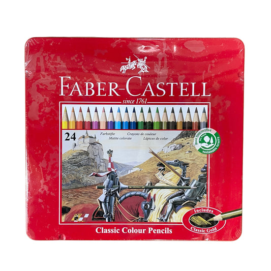 Faber-Castell 鐵盒木顏色筆 Classic colour pencils with metal case (24 色 colours)