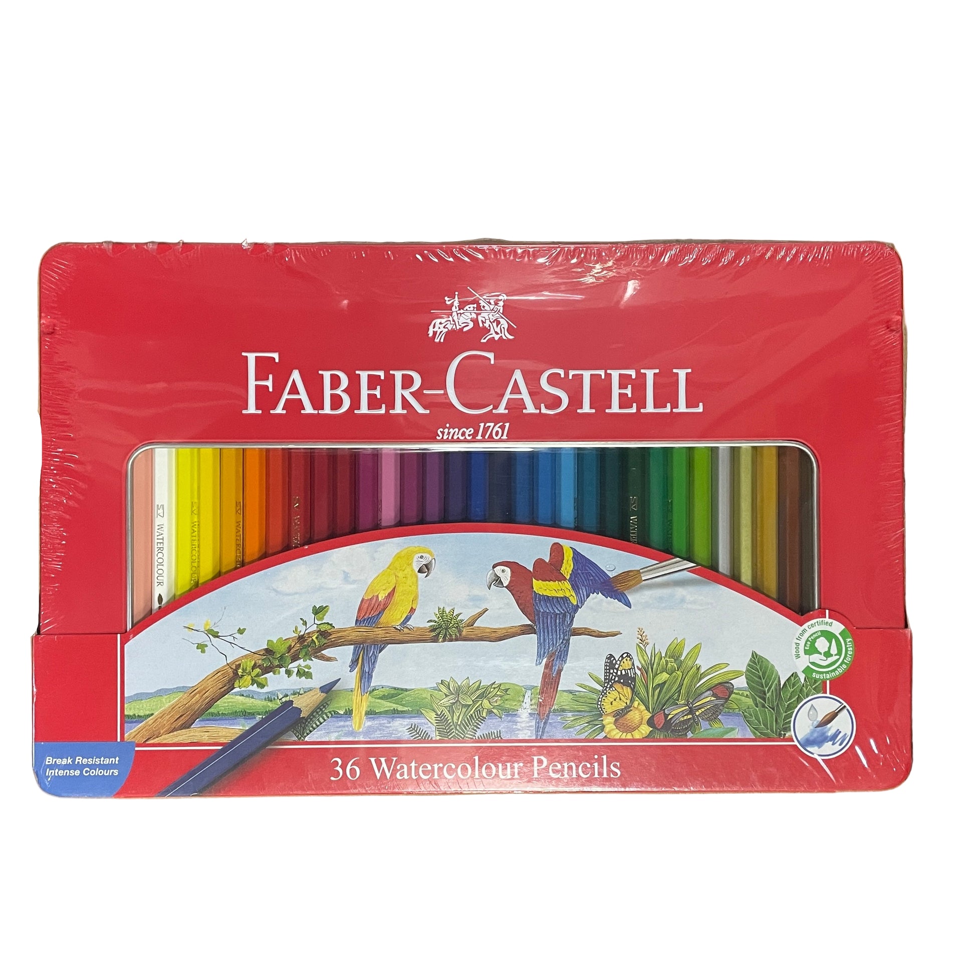 Faber-Castell 鐵盒水彩木顏色筆 Watercolour pencils with metal case (12/ 36 色 colours)