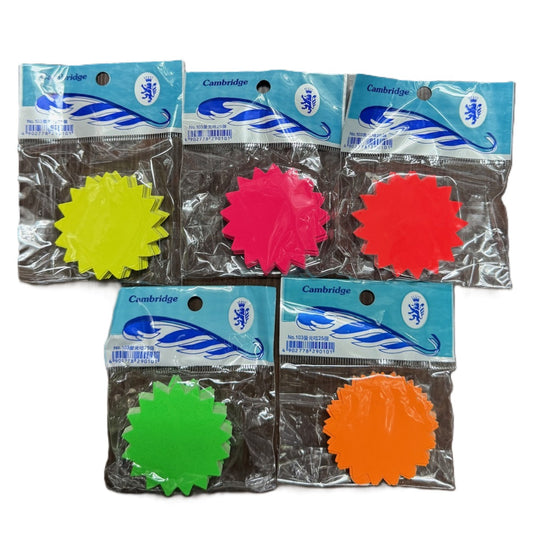 螢光爆炸咭 Fluorescent explosion shape Card [#103 | 25張 sheets]