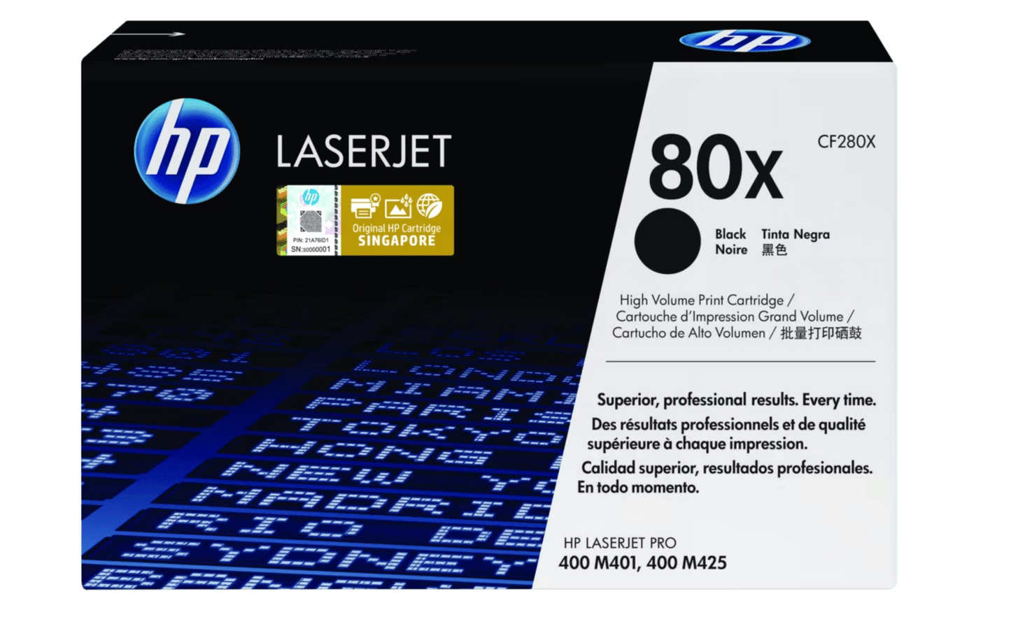 HP [80X] (CF280X) 原廠鐳射碳粉匣 LaserJet Toner Cartridge