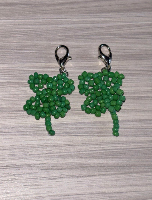 [Handmade❣️] 手工串珠 迷你吊飾 Mini Key Chain - 四葉草 Four-leaf clover 🍀