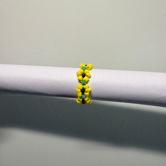 [Handmade❣️] 手工串珠 戒指 Ring - 太陽花 Sunflowers🌻