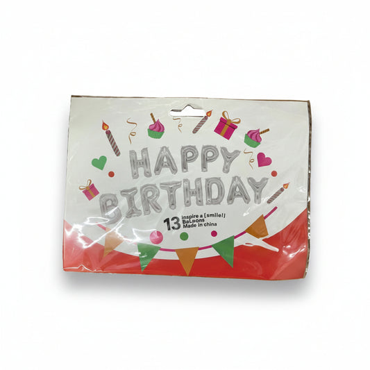 鋁膜生日字母氣球 Happy Birthday Balloon [14” |金gold / 銀silver / 粉紅 Pink / 彩色Assorted ]