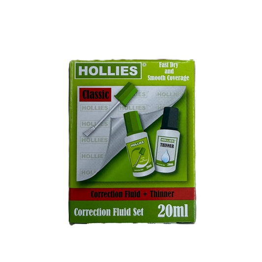 Hollies 塗改液及稀釋液套裝 Correction fluid + Thinner set [20ml+20ml]