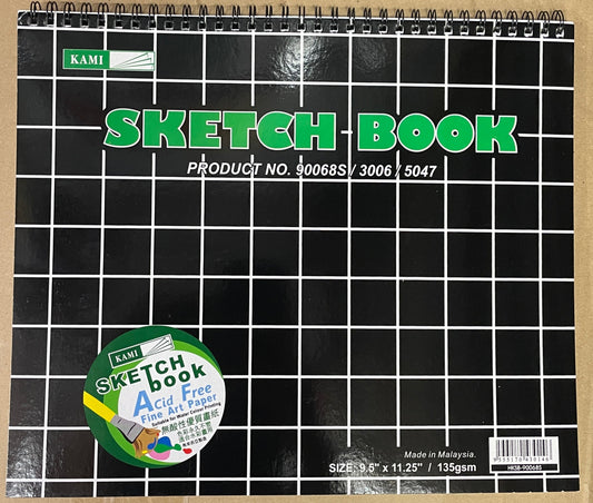 Kami 素描畫簿 Sketch book (9.5" x 11.25", 135gsm)