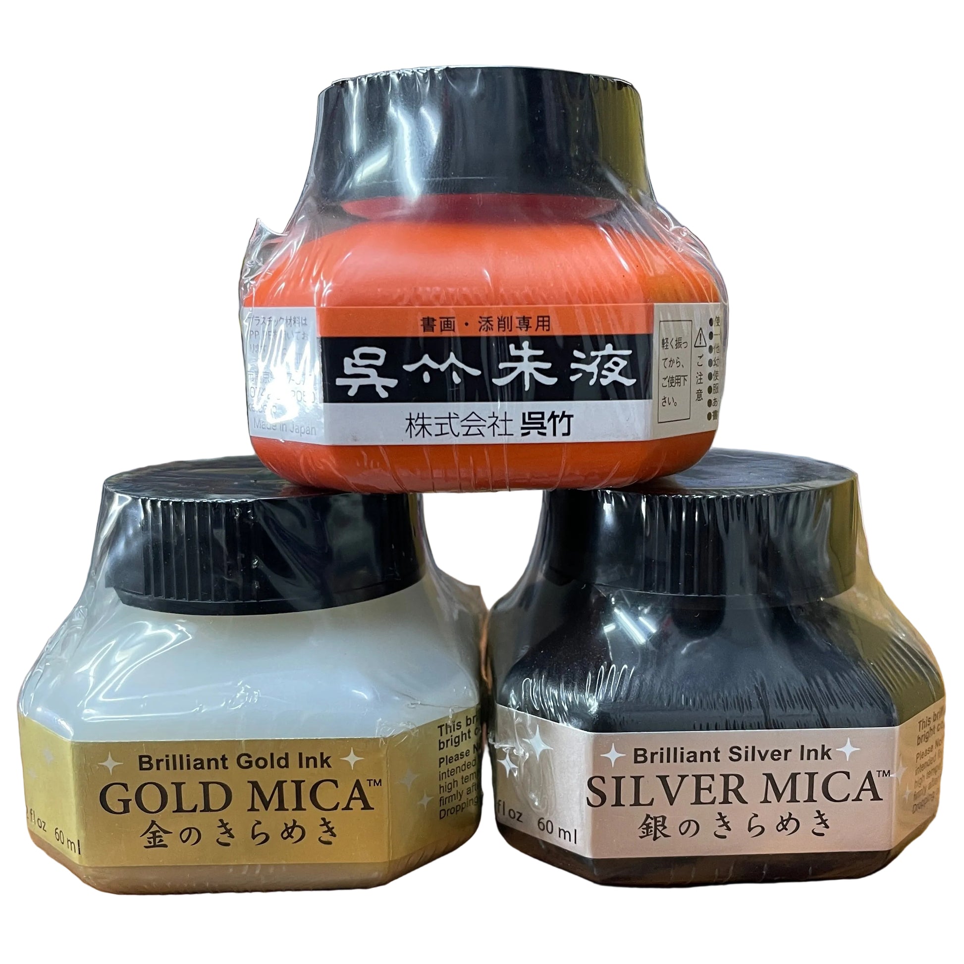 吳竹書法墨汁 Ink for calligraphy(紅-Red/ 金-Gold/ 銀-Silver) 60ml