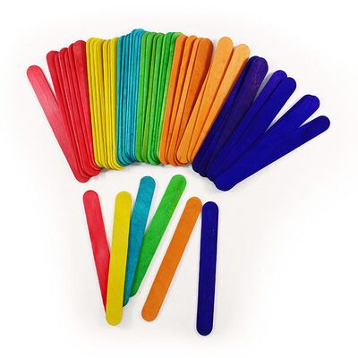 KS [大] 雪條棍 [Large] Ice Cream Stick Pack [50個 pcs] - [木色-Wood / 雜色-Coloured]