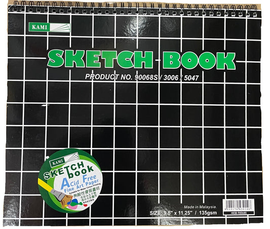 Kami 素描畫簿 Sketch book (9.5" x 11.25", 135gsm)