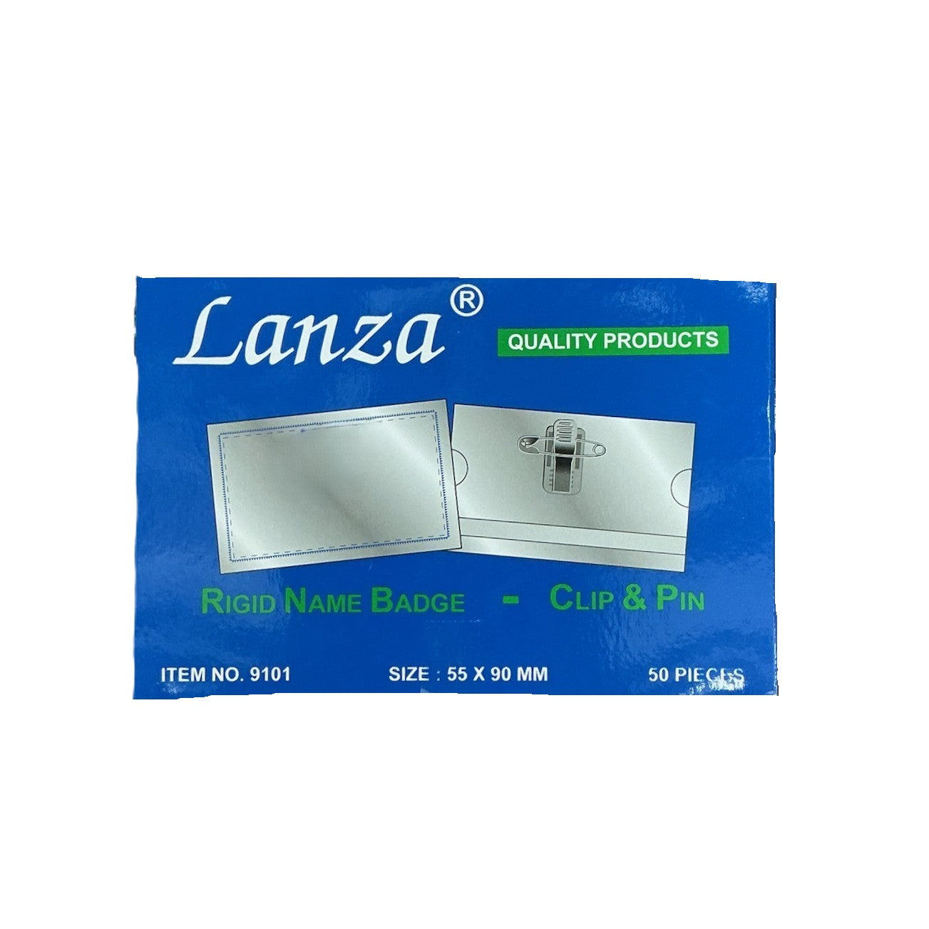 LANZA 硬身人名掛牌 RIGID NAME BADGE Clip & Pin [9101]