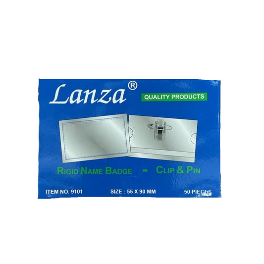 LANZA 硬身人名掛牌 RIGID NAME BADGE Clip & Pin [9101]